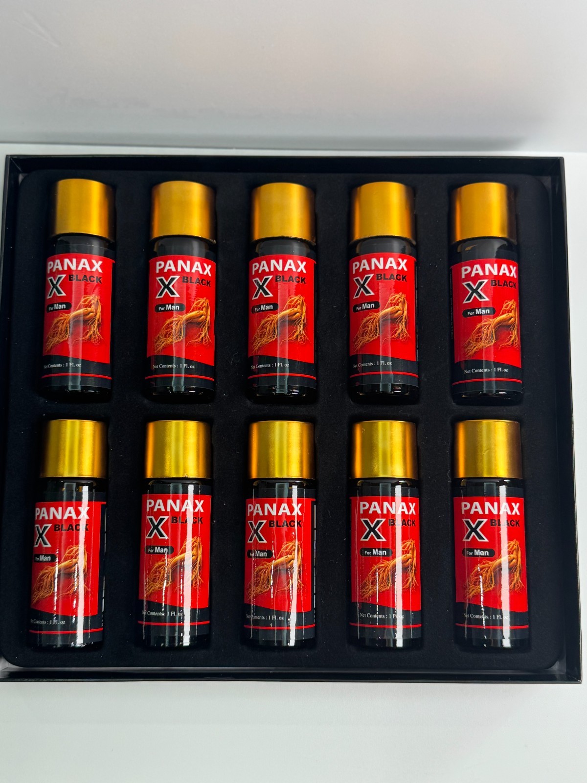 Panax Ginseng Energy Liquid Supplement 1oz x 10 Bottles, Men’s Power
