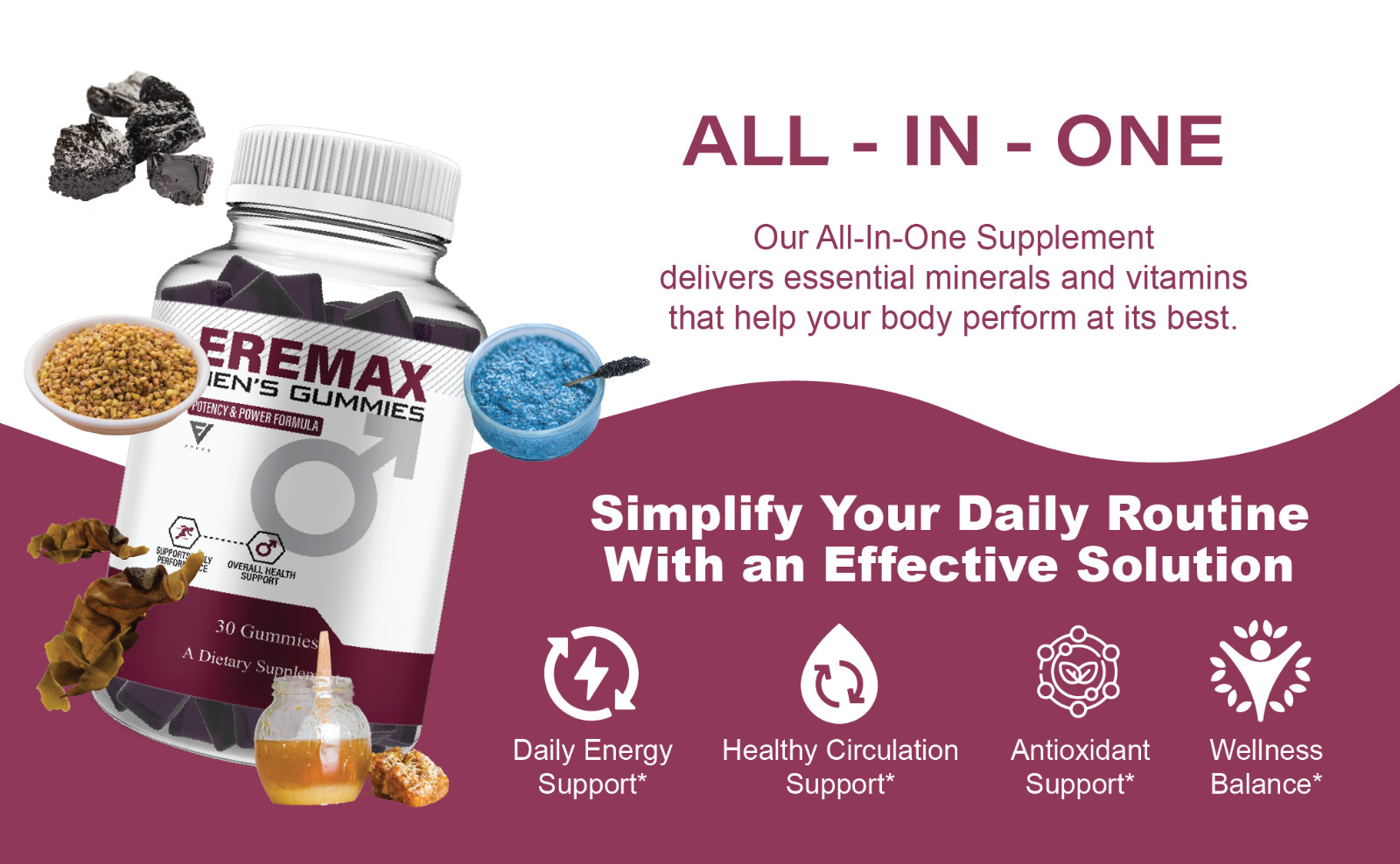 Eremax Performance Gummies, Eremax Advanced Formula (1 Month Supply)