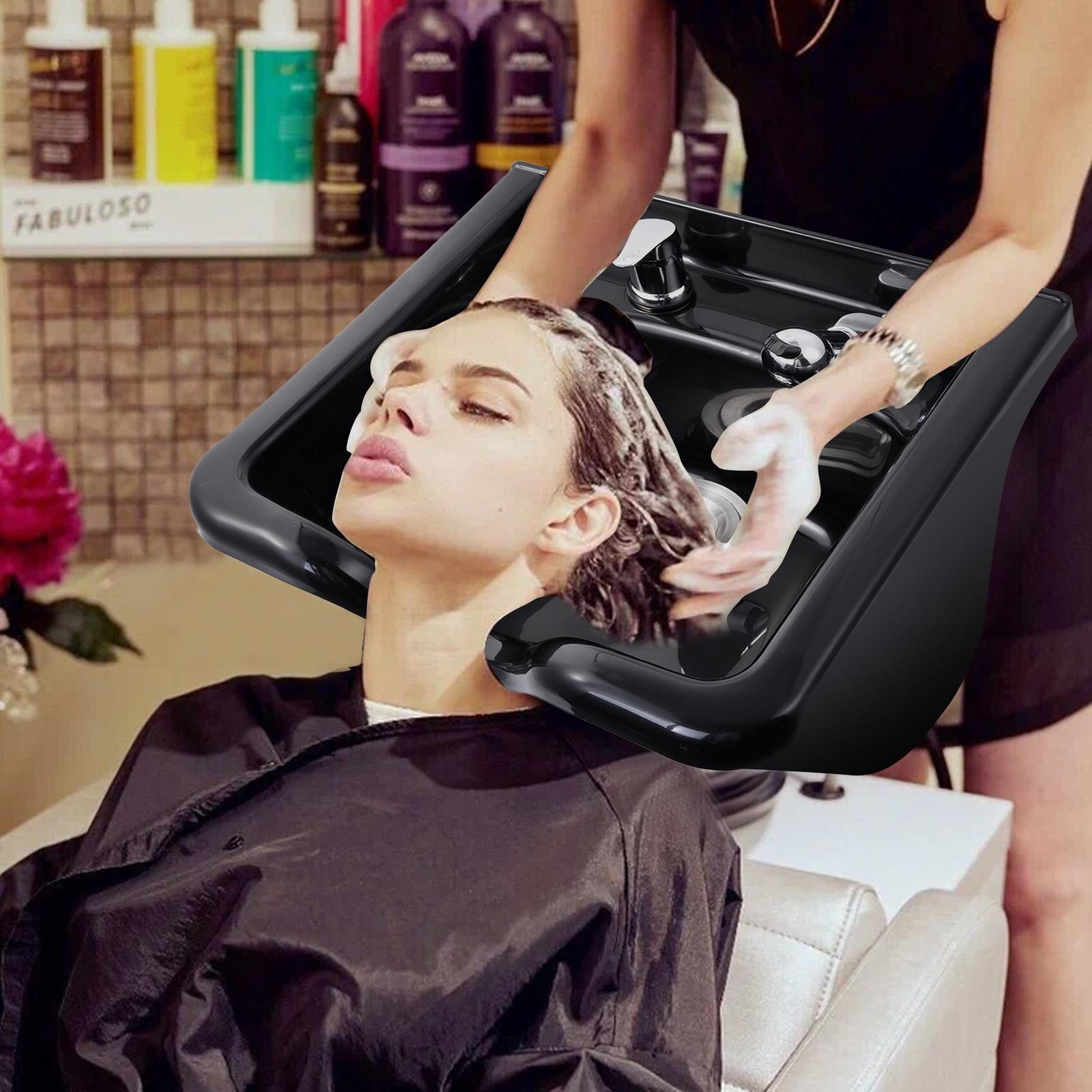 Shampoo Bowl ABS Plastic Salon Spa Hair Sink Beauty Salon Equipment US