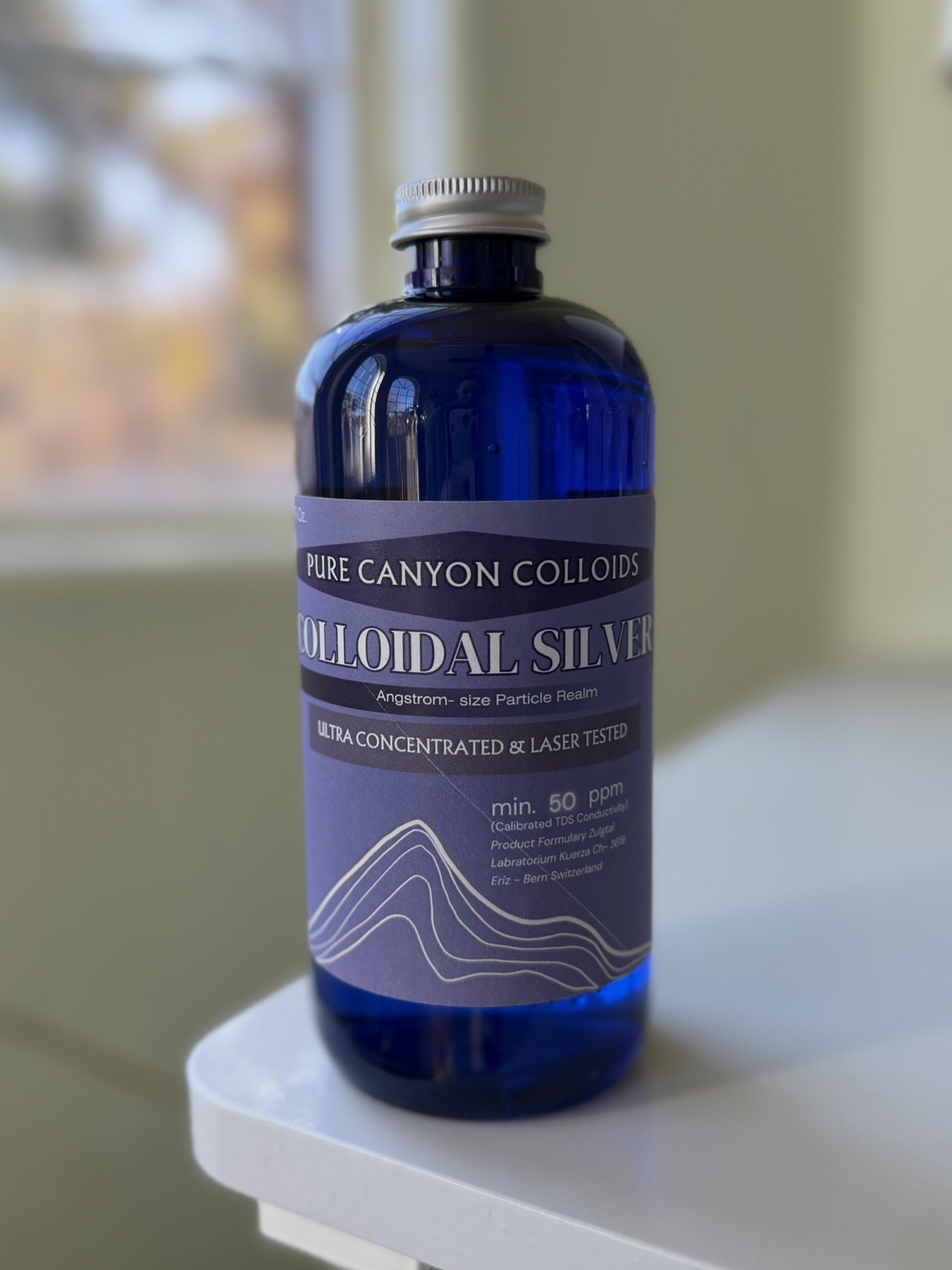 Colloidal Silver 16 Oz. 50 PPM Ultra Concentrated & Laser Tested FREE SHIPPING