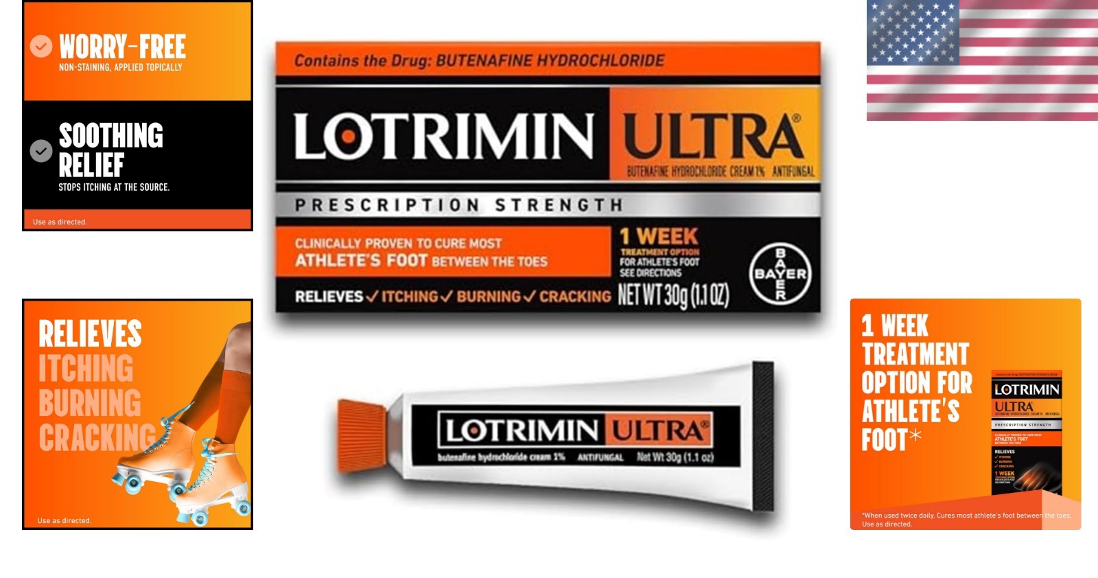Prescription Strength Athlete’s Foot Cream 1.1 Oz, Fast Relief in Just One Week