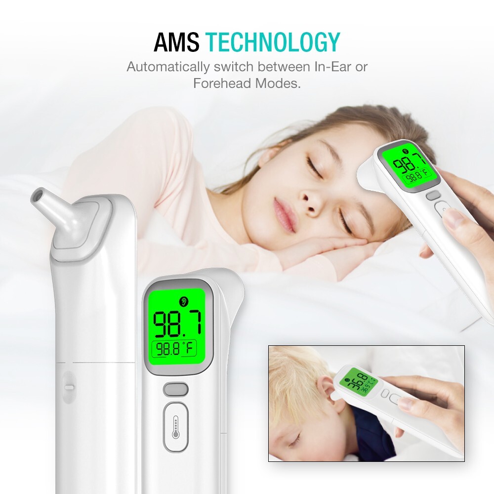 EasyEast Infrared Thermometer for Forehead, In-ear, ideal for adult, baby, kids