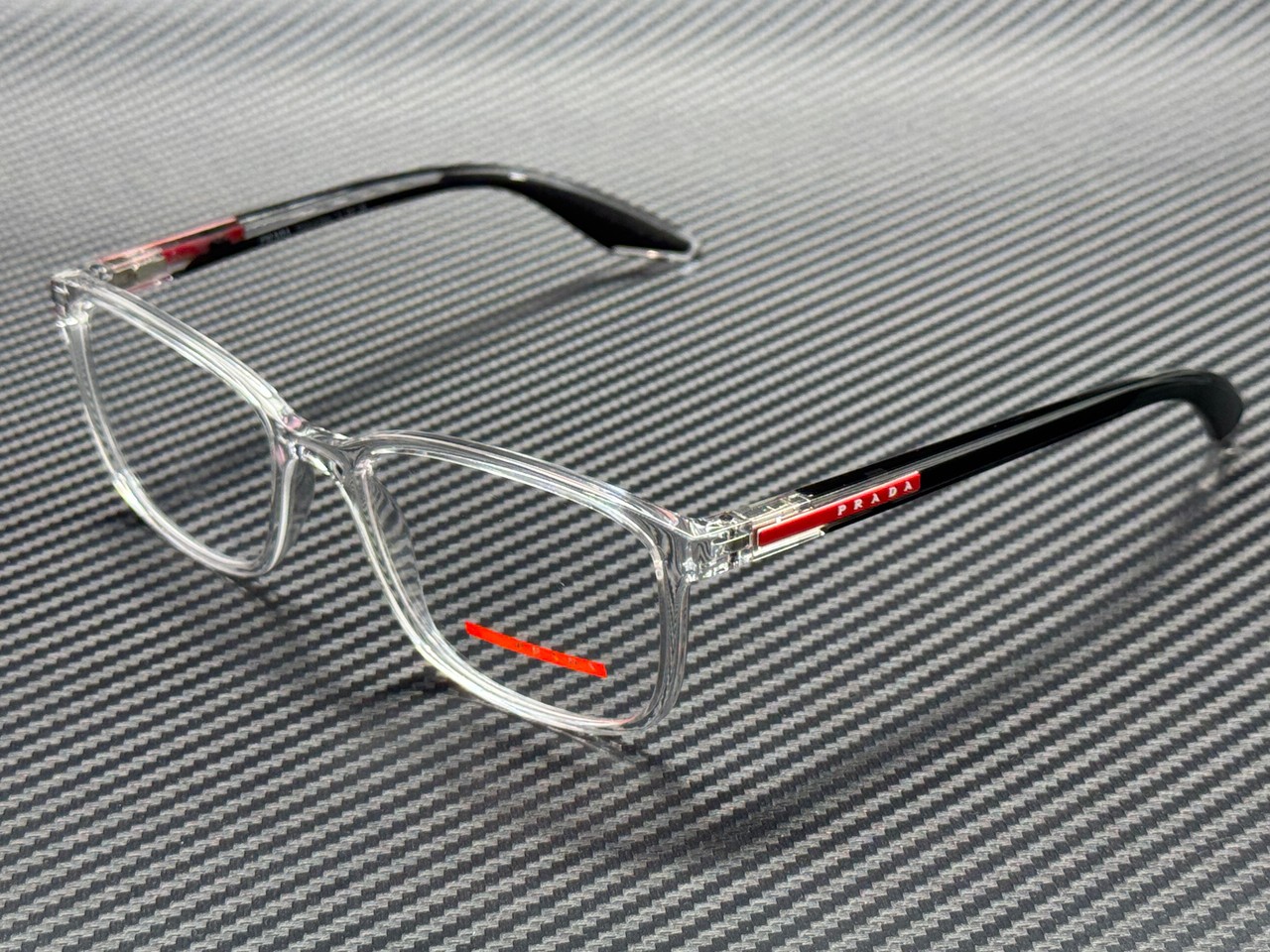 PRADA LINEA ROSSA PS 07RV 2AZ1O1 Crystal Men’s 55 mm Eyeglasses