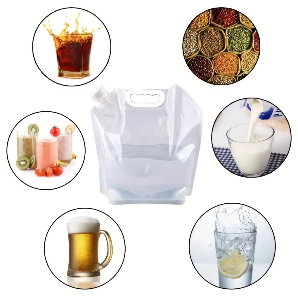 5L/10L Foldable Camping Storage Water Bottle Collapsible Bag Carrier Container
