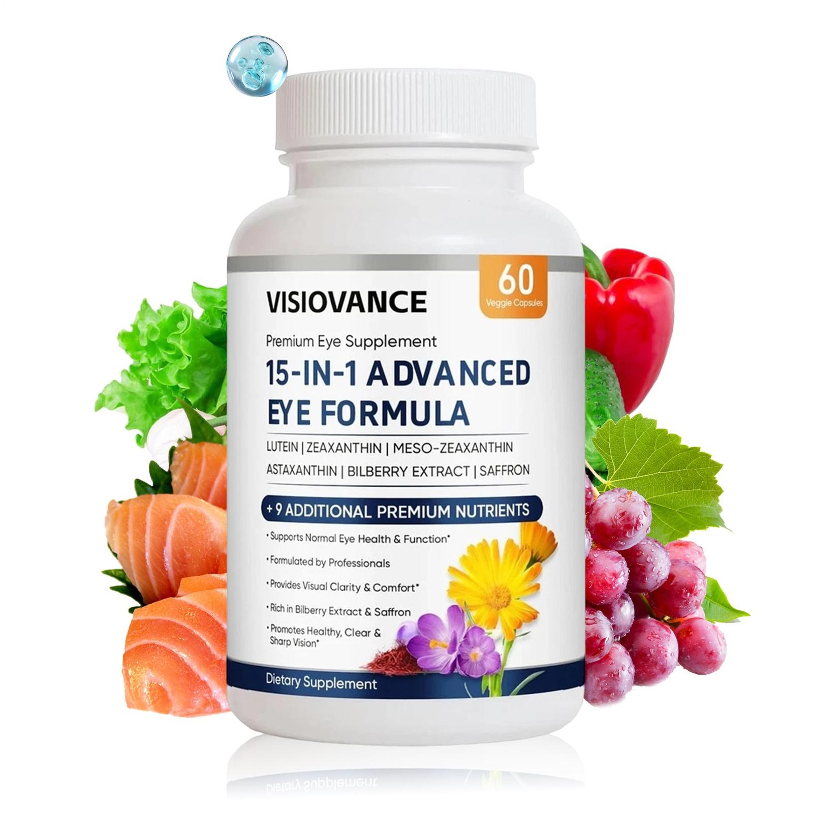 VisioVance 15 in 1 Advanced Eye Formula – Neurobella Eye Formula 60 Capsules