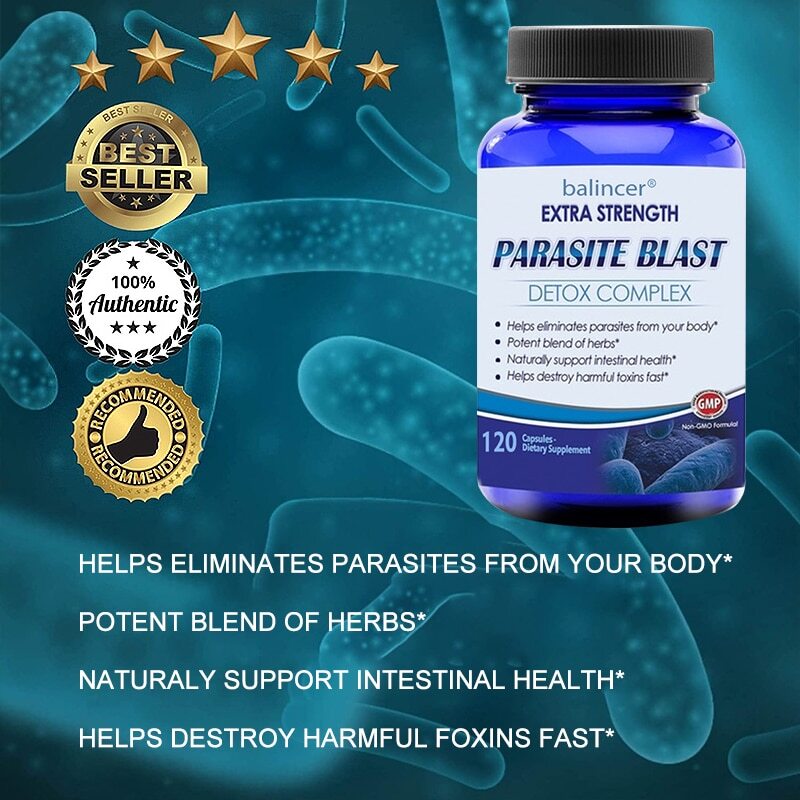 PARASITE BLAST Body Cleanse Complex Anti- PARASITE Support 120 Capsules