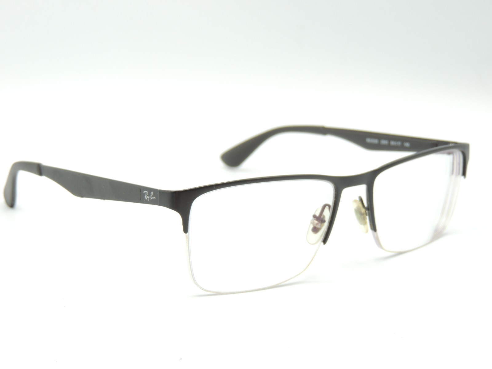 Ray Ban 6335 2503 Black Half Rim Eyeglass Frames 54 17 145