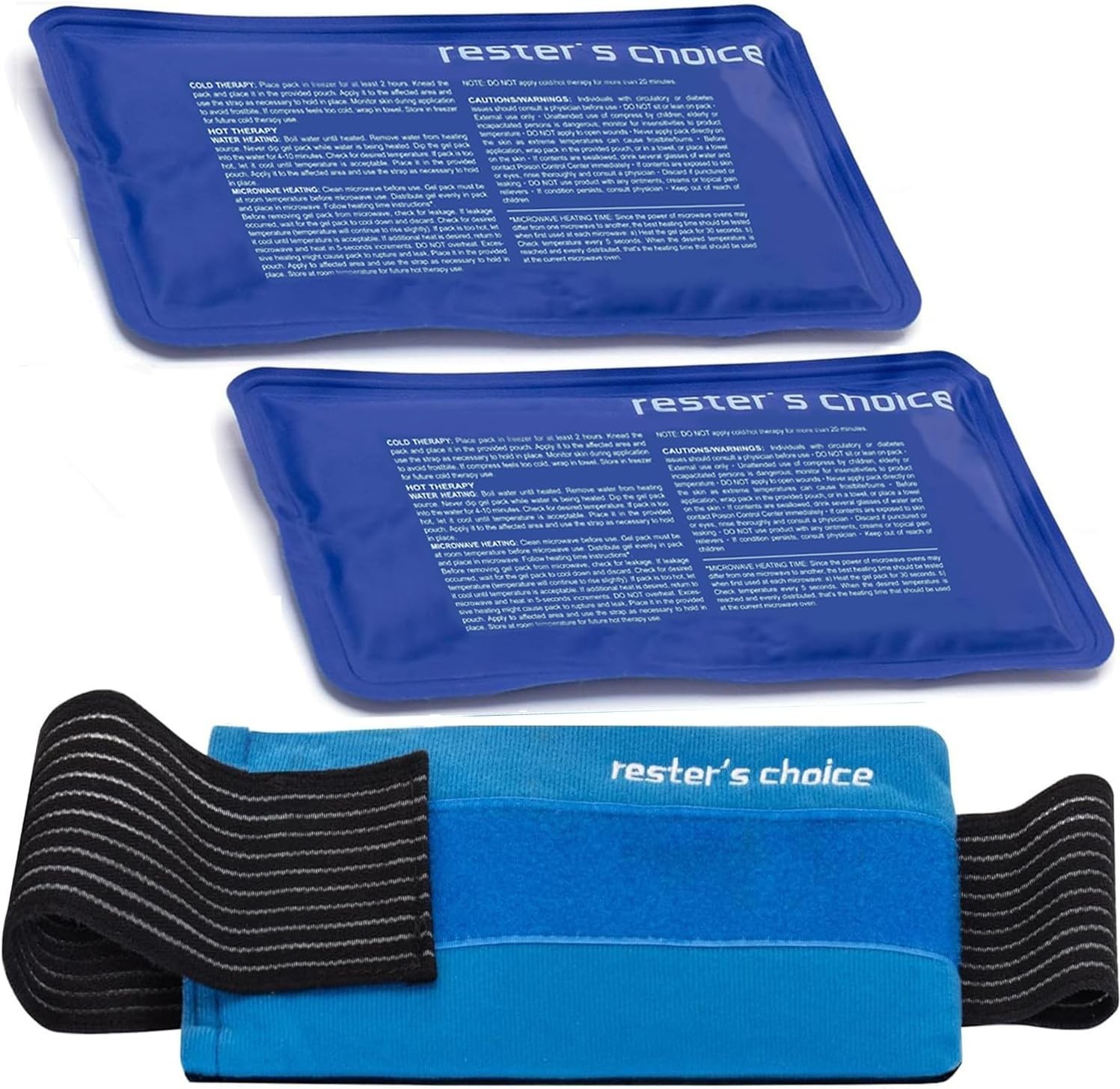1/2 Soft Gel Ice Packs for Injuries Reusable with Extra Comfy Adjustable Cold Pa