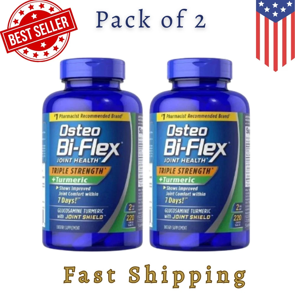 2 PACK Osteo Bi-Flex Joint Health, Triple Strength + Turmeric (220 Ct.) X 2= 440
