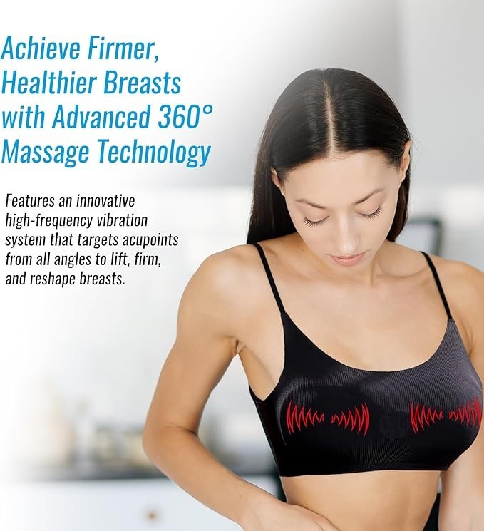 Heated Breast Massager Bra – USB Rechargeable