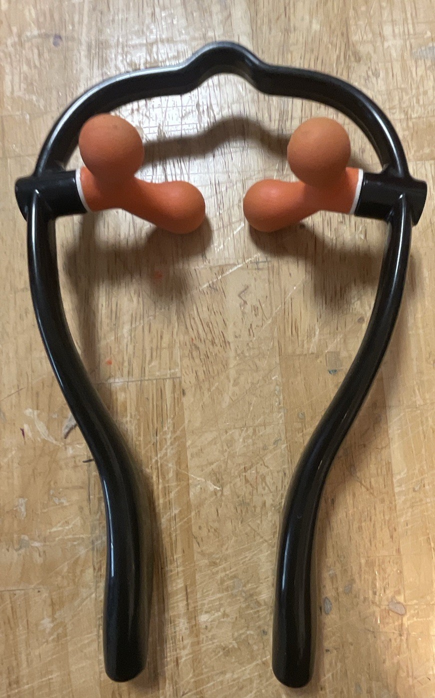 Manual Handheld Neck & Shoulder Trigger Point Massager, Adjustable Heads
