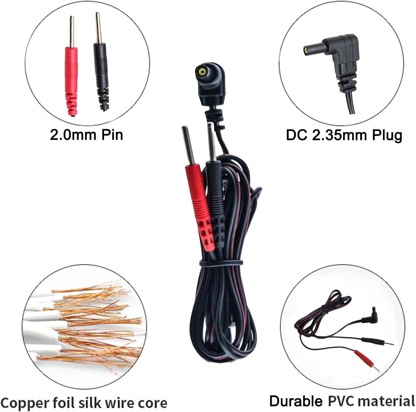TENS Unit Replacement Lead Wires – Compatible with TENS 7000, TENS 3000 – Not…