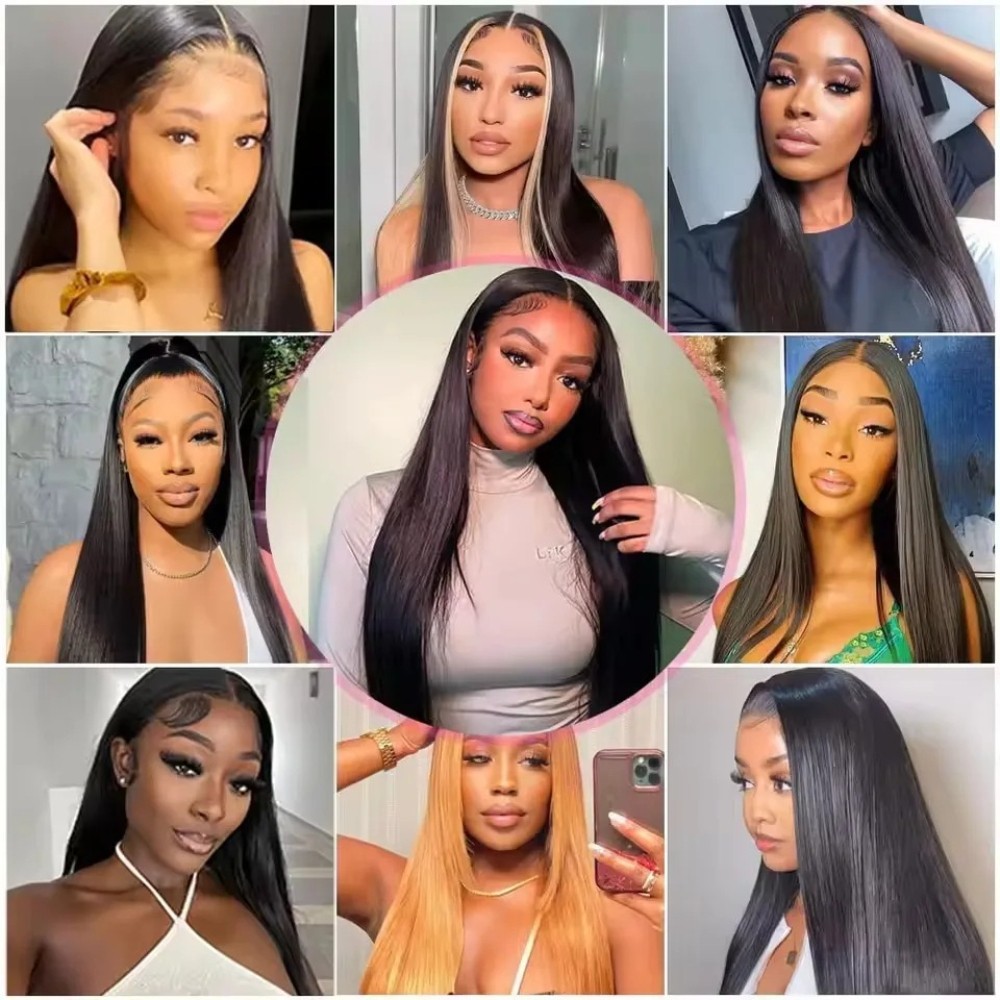 Bone Straight HD Lace Front Wig – 13×6/13×4/360 Brazilian Human Hair 250 Density