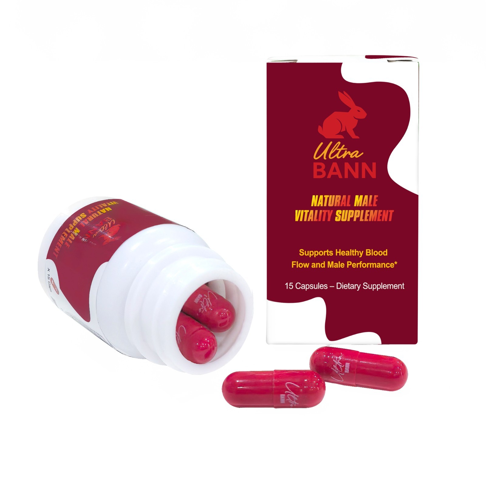 Ultra Bann Men’s Performance | 1 Cap = 2 Days | Premium 30-Day Formula 40+