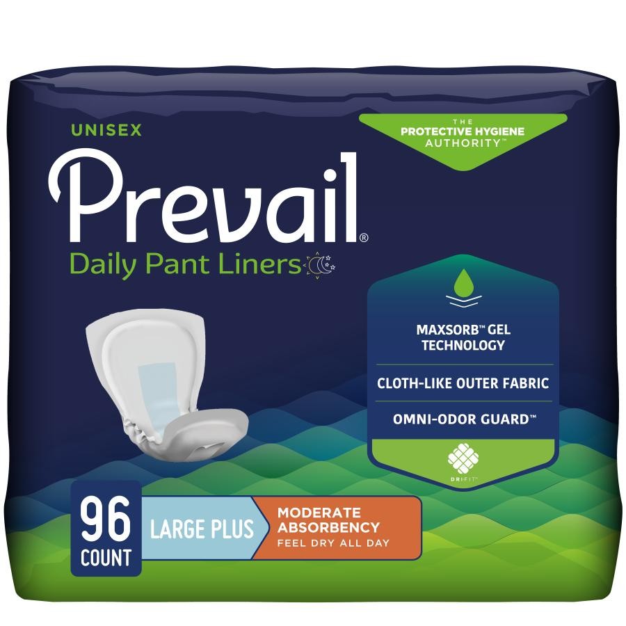 Prevail Pant Liner Adult Unisex Large Plus 28″ Length Disp. Moderate Absorb 96