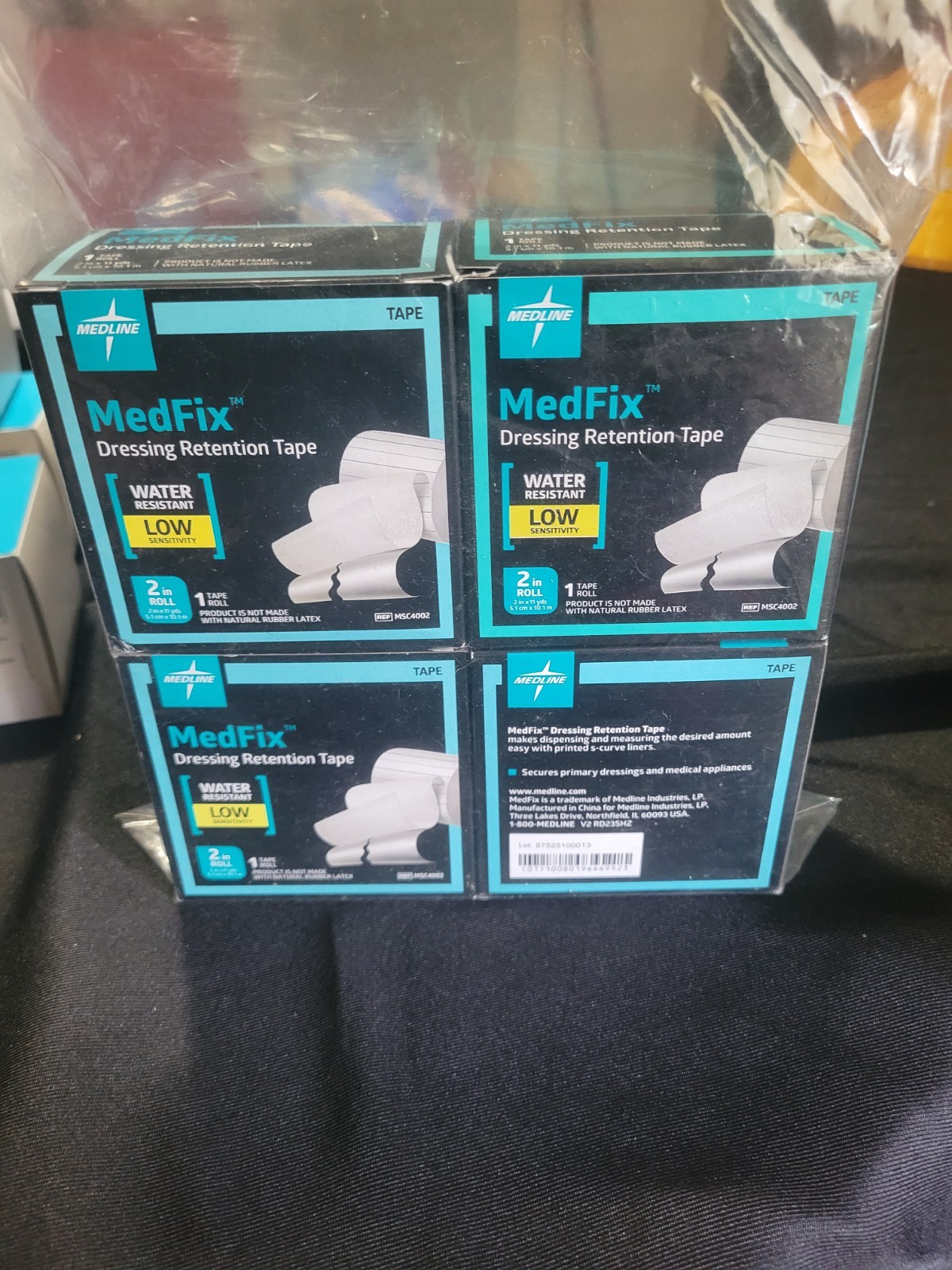 6 Boxes of Medline MedFix Retention Dressing Tapes – 4″ x 11 yd -1 Roll per box
