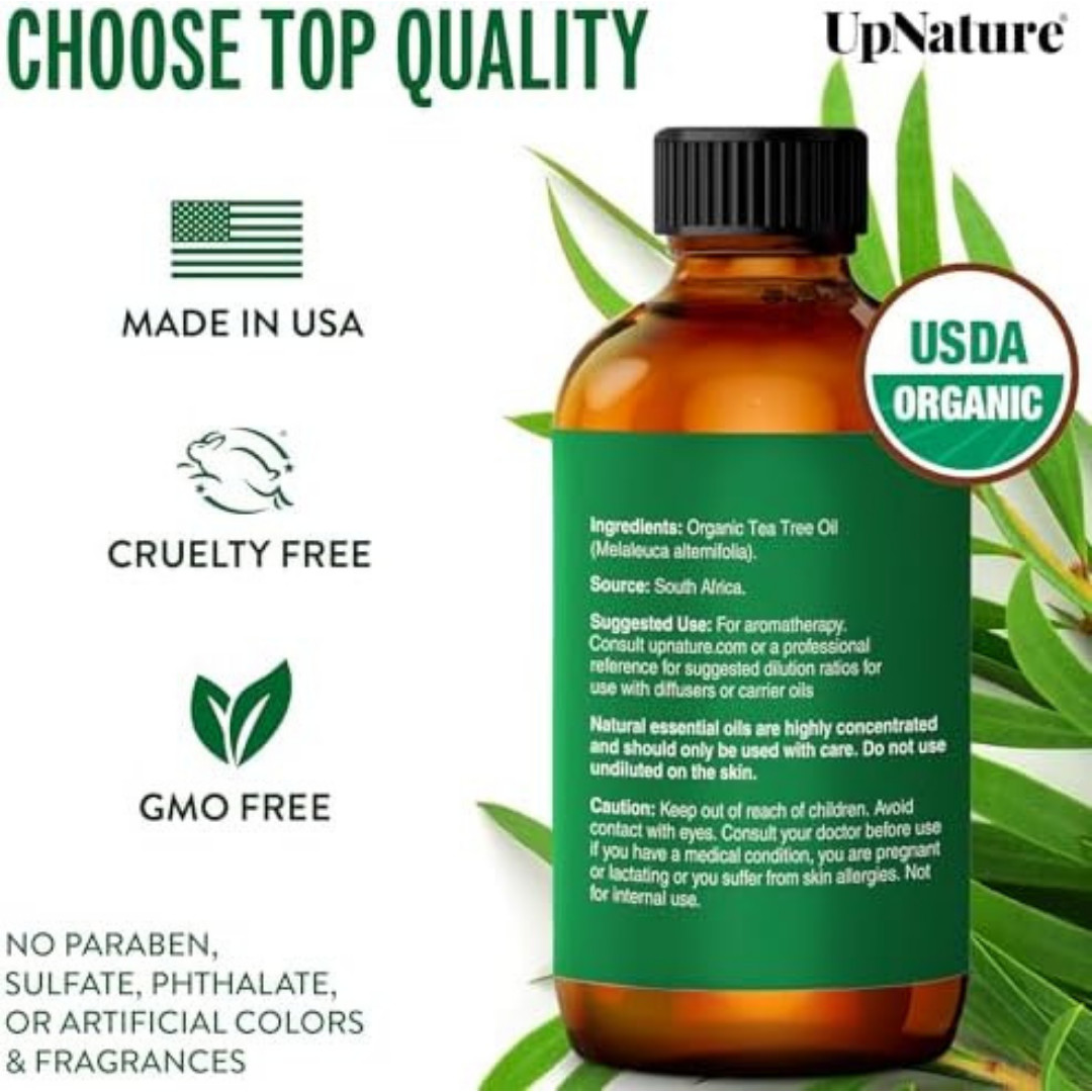Tea Tree Oil – 100% Pure USDA Certified Organic Tea Tree Essential Oils for Skin