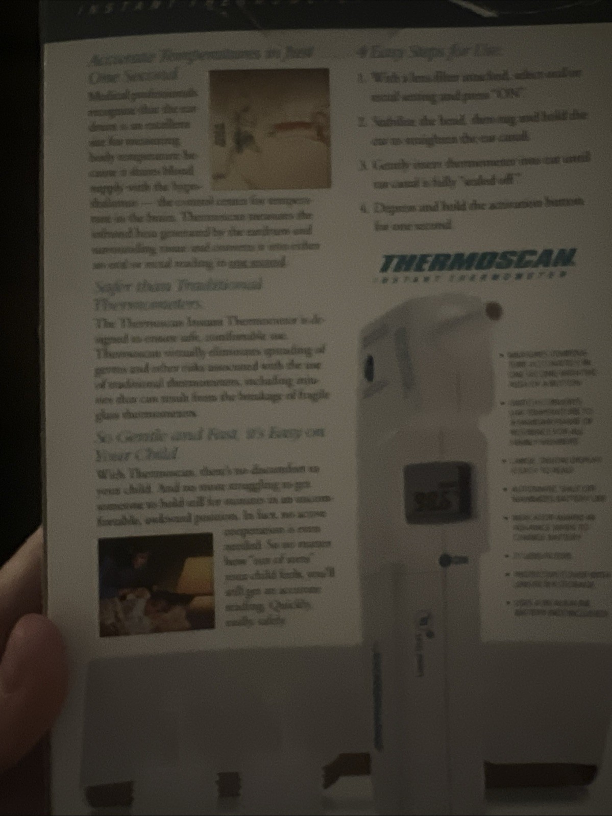 Thermoscan Inc. Instant Thermometer HM-2 Vintage 1994 Tested Working Clean