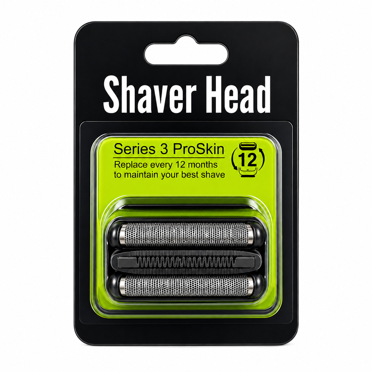 21B Series 3 Replacement Head Fits for Braun S3 21b 3010s, 3040s,5409 Black 4Pcs