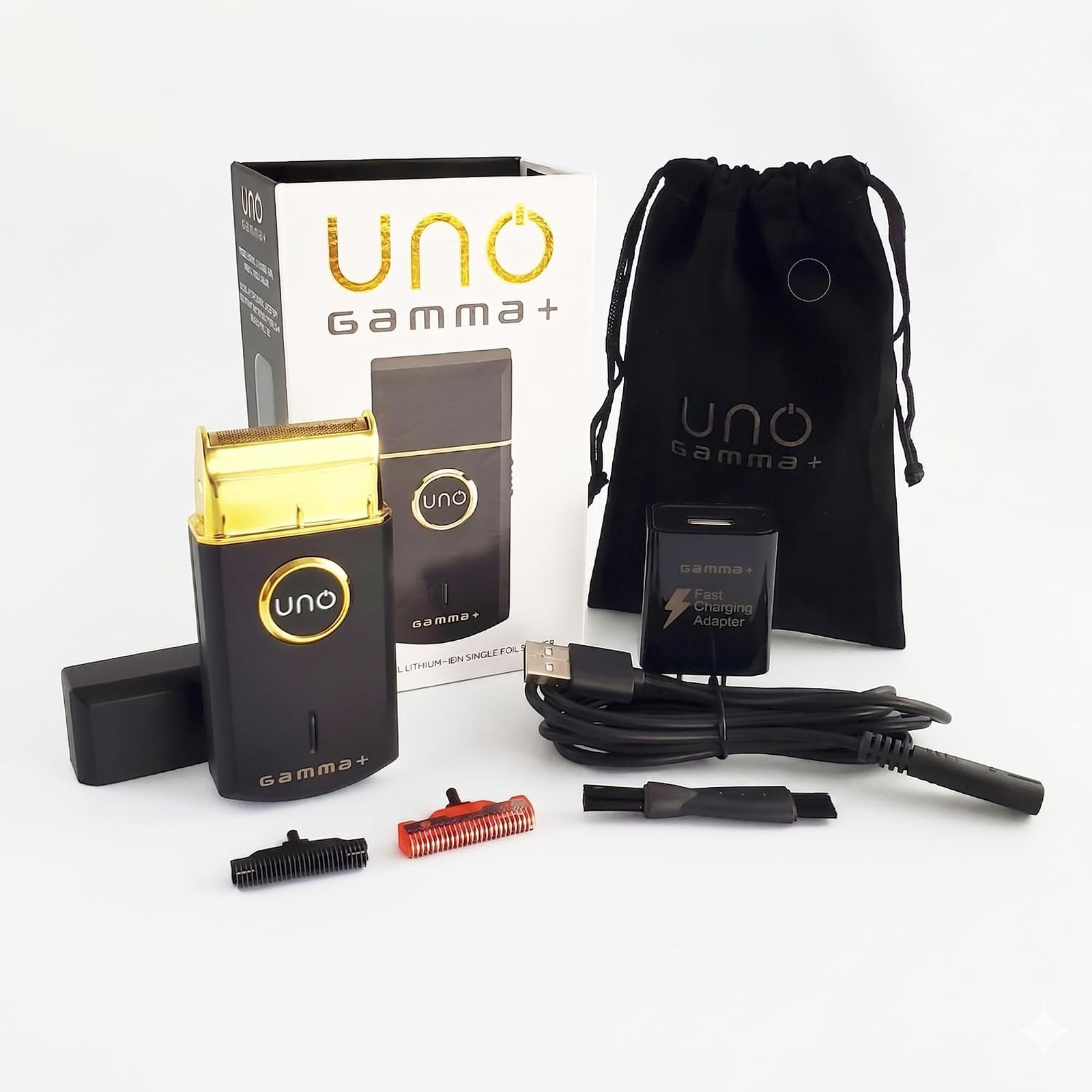 Men’s Travel Foil Shaver Mini Size Cordless Micro USB Gold Titanium 9000 RPM 120