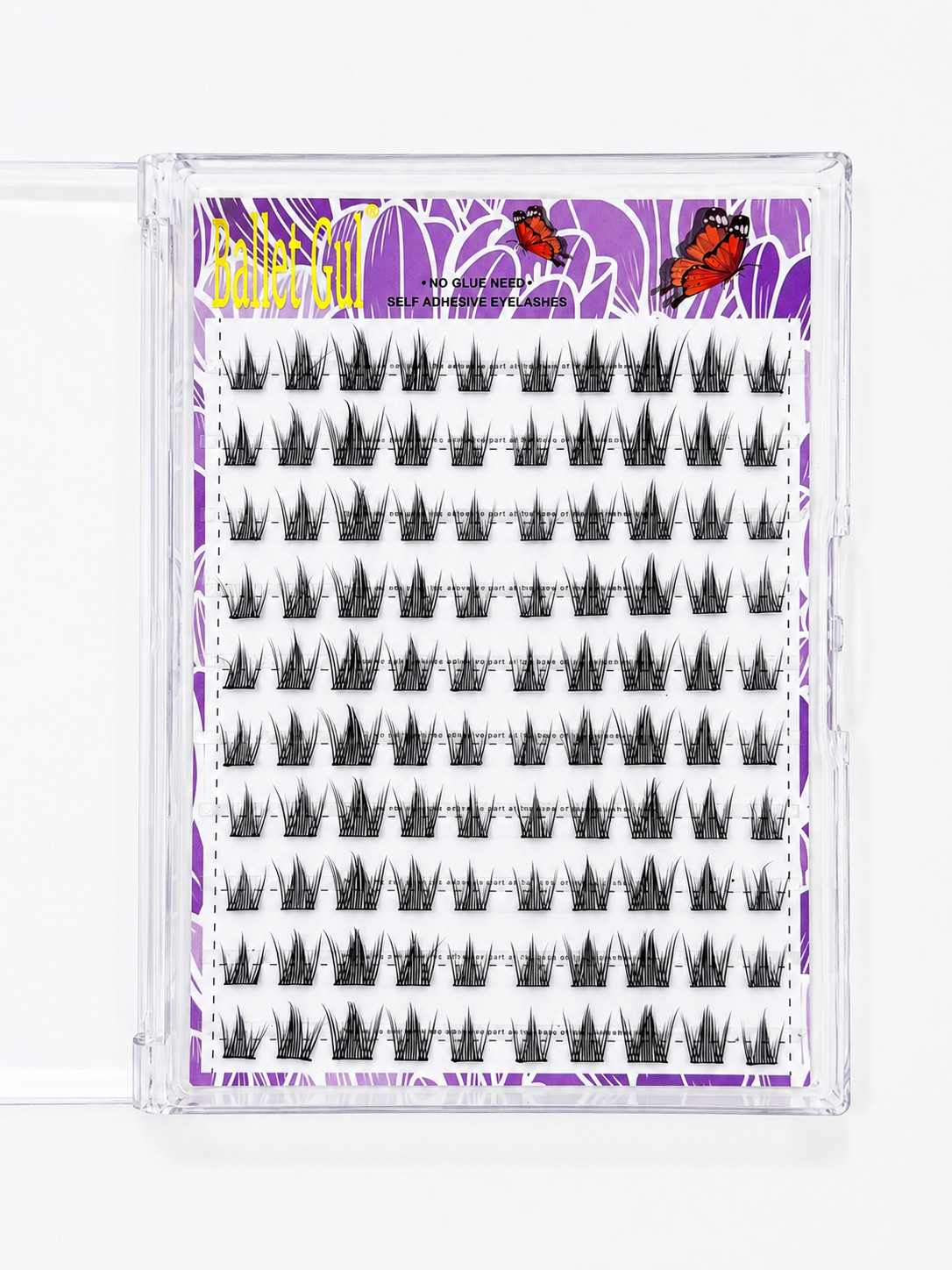 No Glue Needed Self Adhesive Cluster Lashes Natural Wispy False Lashes