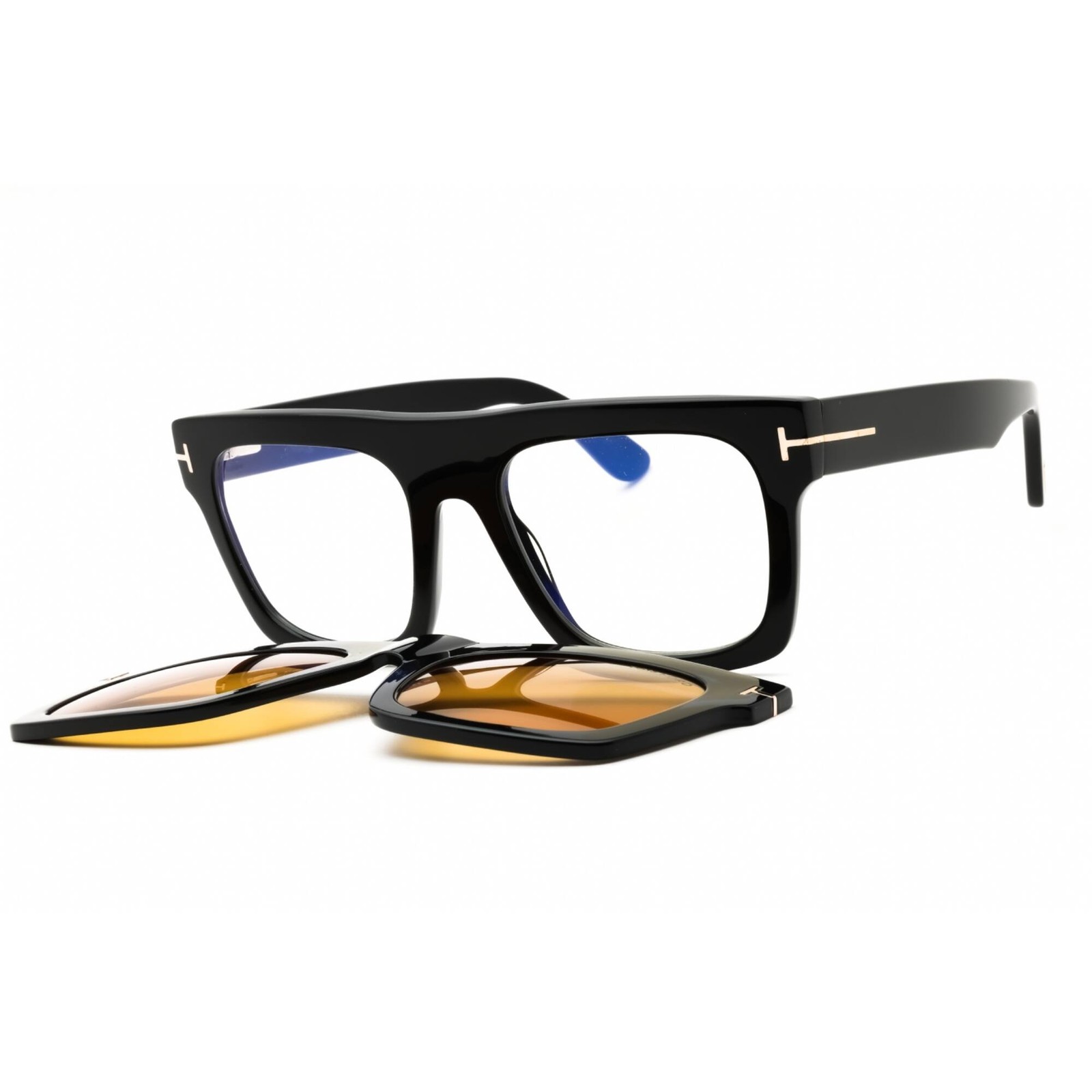Tom Ford Men’s Eyeglasses Shiny Black Acetate Rectangular Frame FT6068-B 001