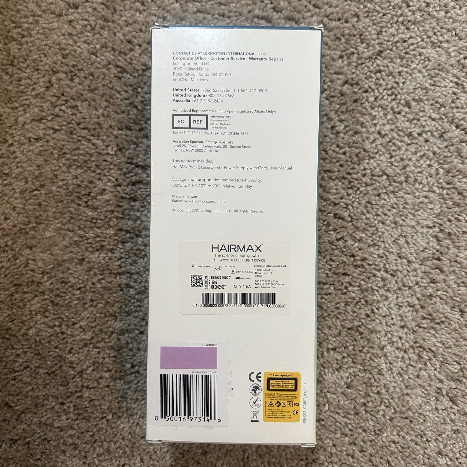 Hair Max Pro 12 Laser Comb Hair Growth Laser Light Device