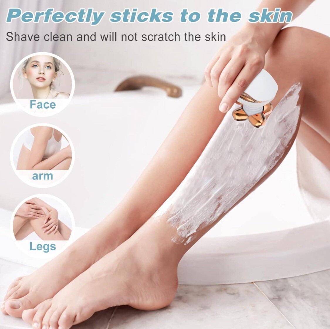 Electric Razor Shaver Women Facial Hair Removal under Arms Legs Pubic Bikini