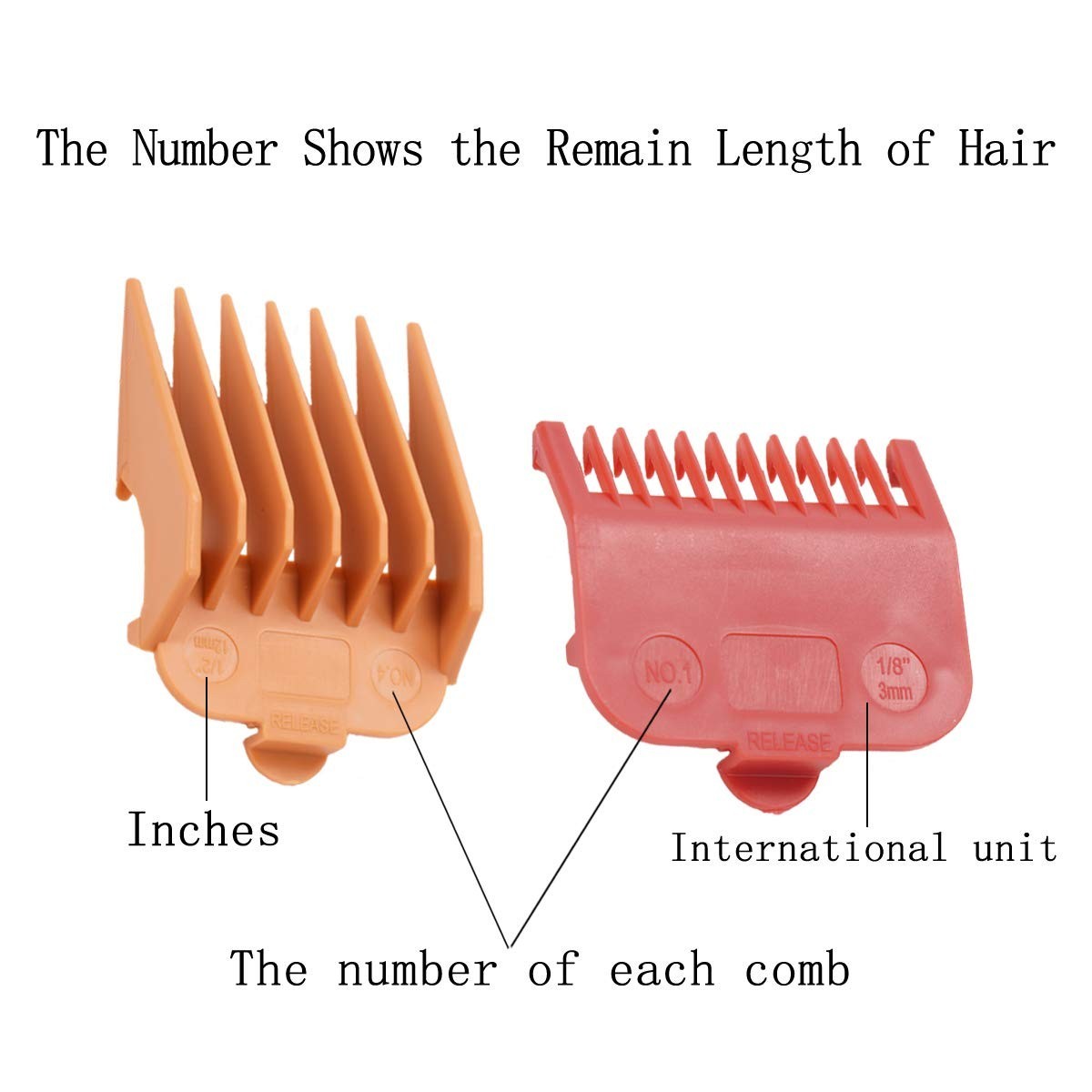 Wahl Clipper Guards Set 1 Pcs Professional Hair Clipper Combs Guides Wahl Rep…