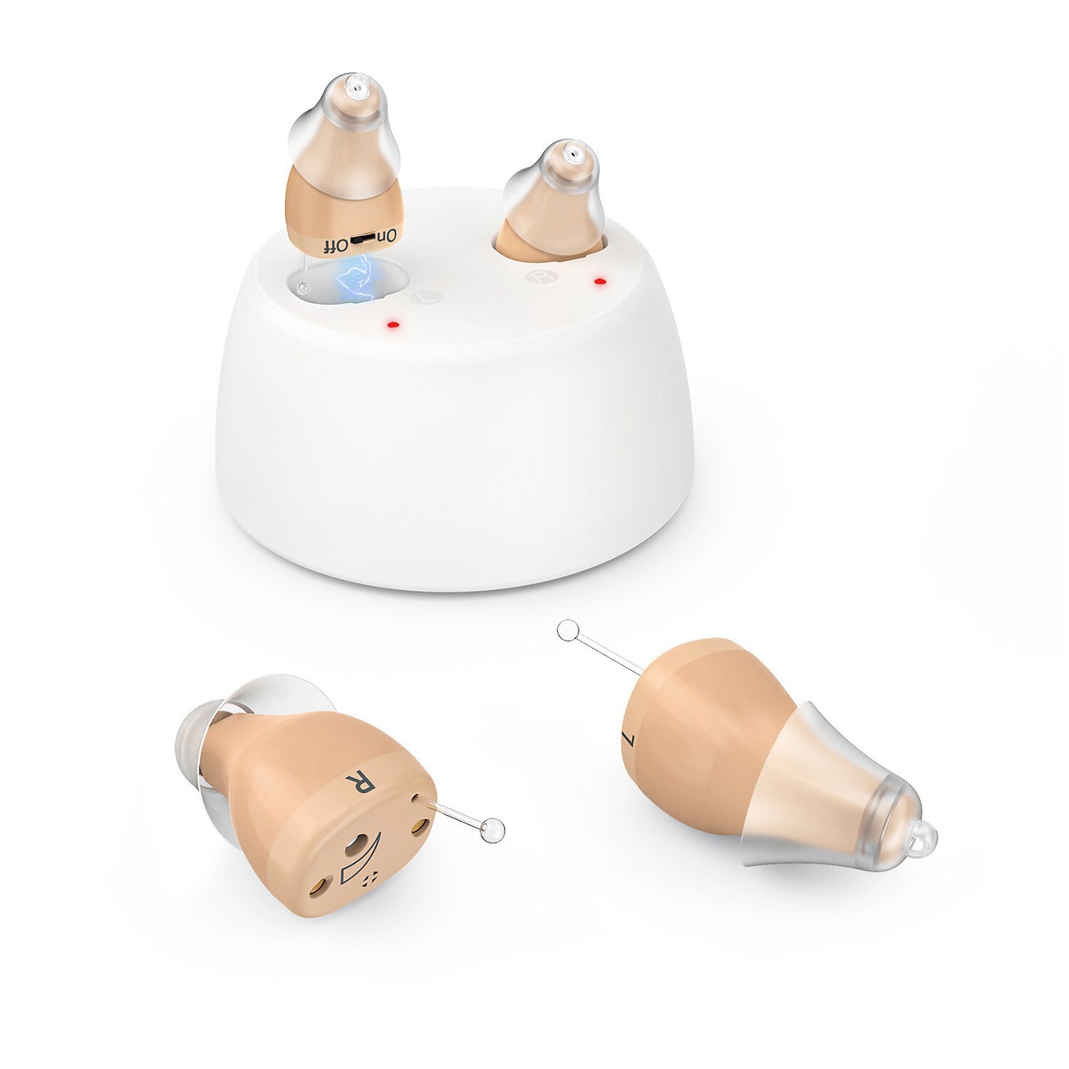 CHOSGO CIC Rechargeable Hearing Aids for Seniors Mild to Moderate Hearing Loss