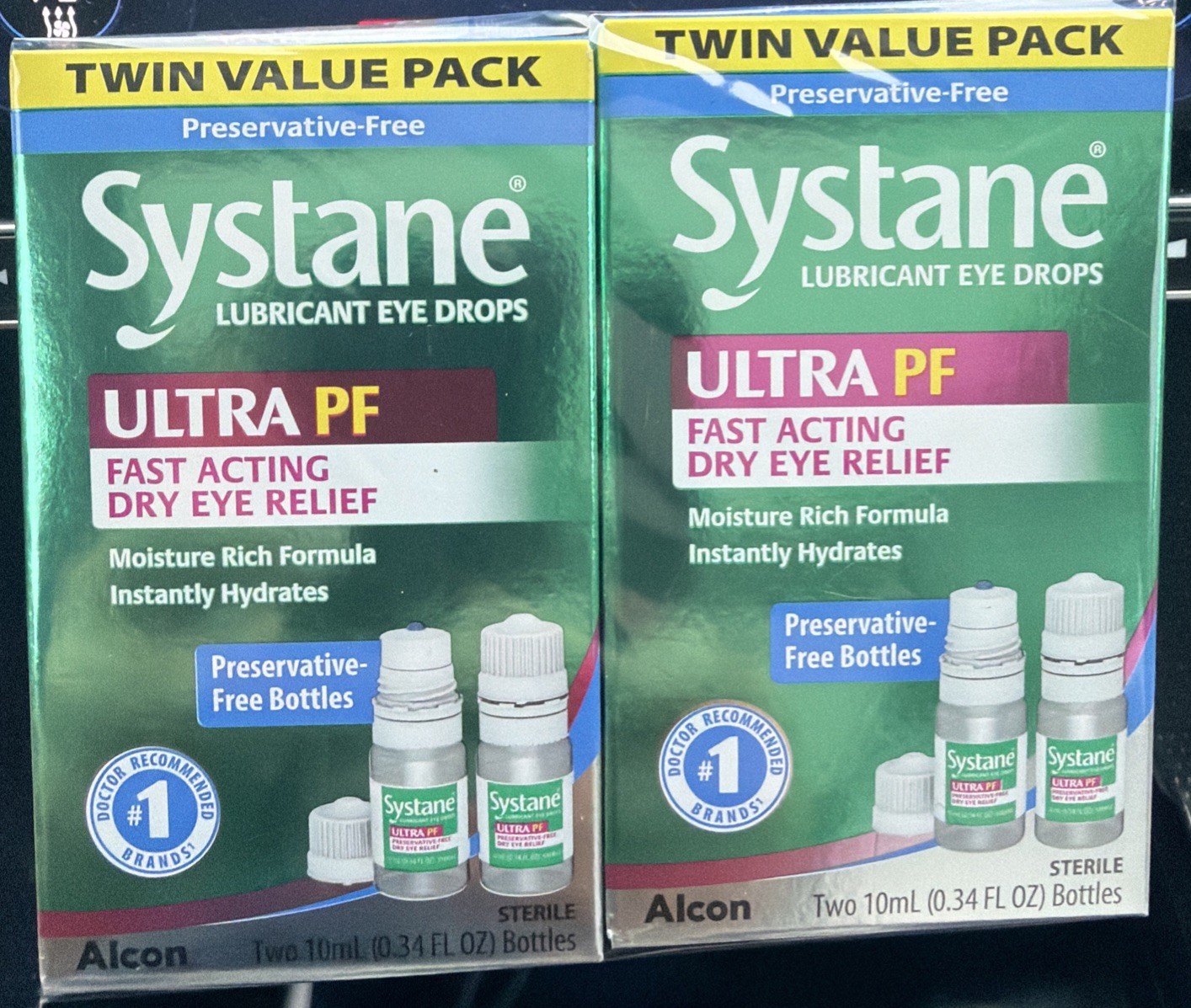 2 Pack Systane ULTRA PF Lubricant Eye Drops TOTAL 4 BOTTLES NEW EXP 01/2028 New