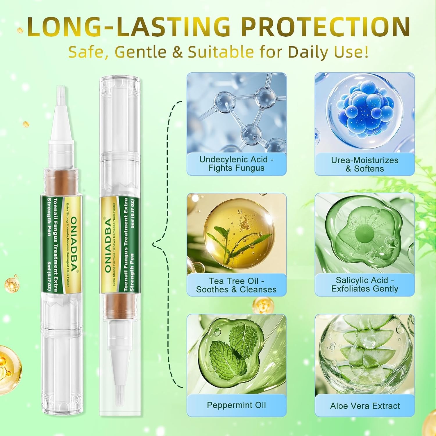 6PCS Nail Fungus Pen Anti Fungus Infection Nail Care Repair Pen Toenail