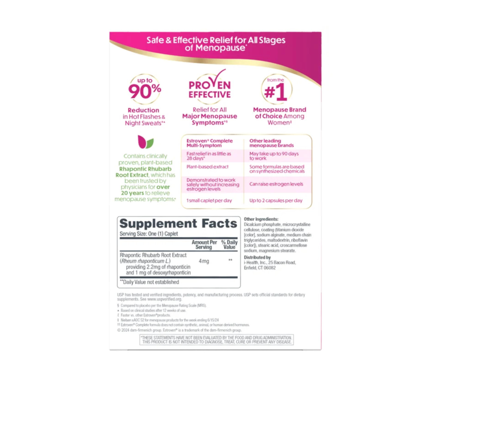 Estroven Complete Multi-Symptom Menopause Relief, 84 Caplets
