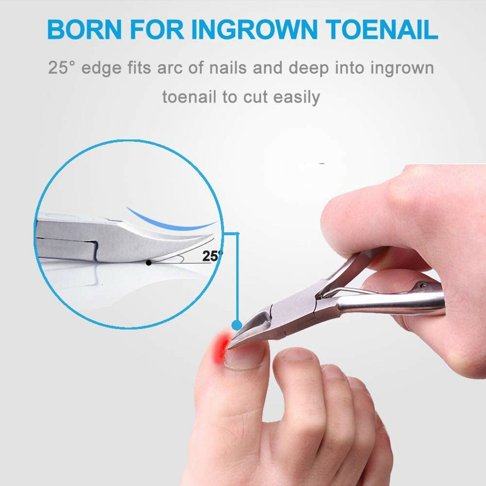 Toenail Clippers for Thick Ingrown Toe Nails Nail Scissor Heavy Duty Precision