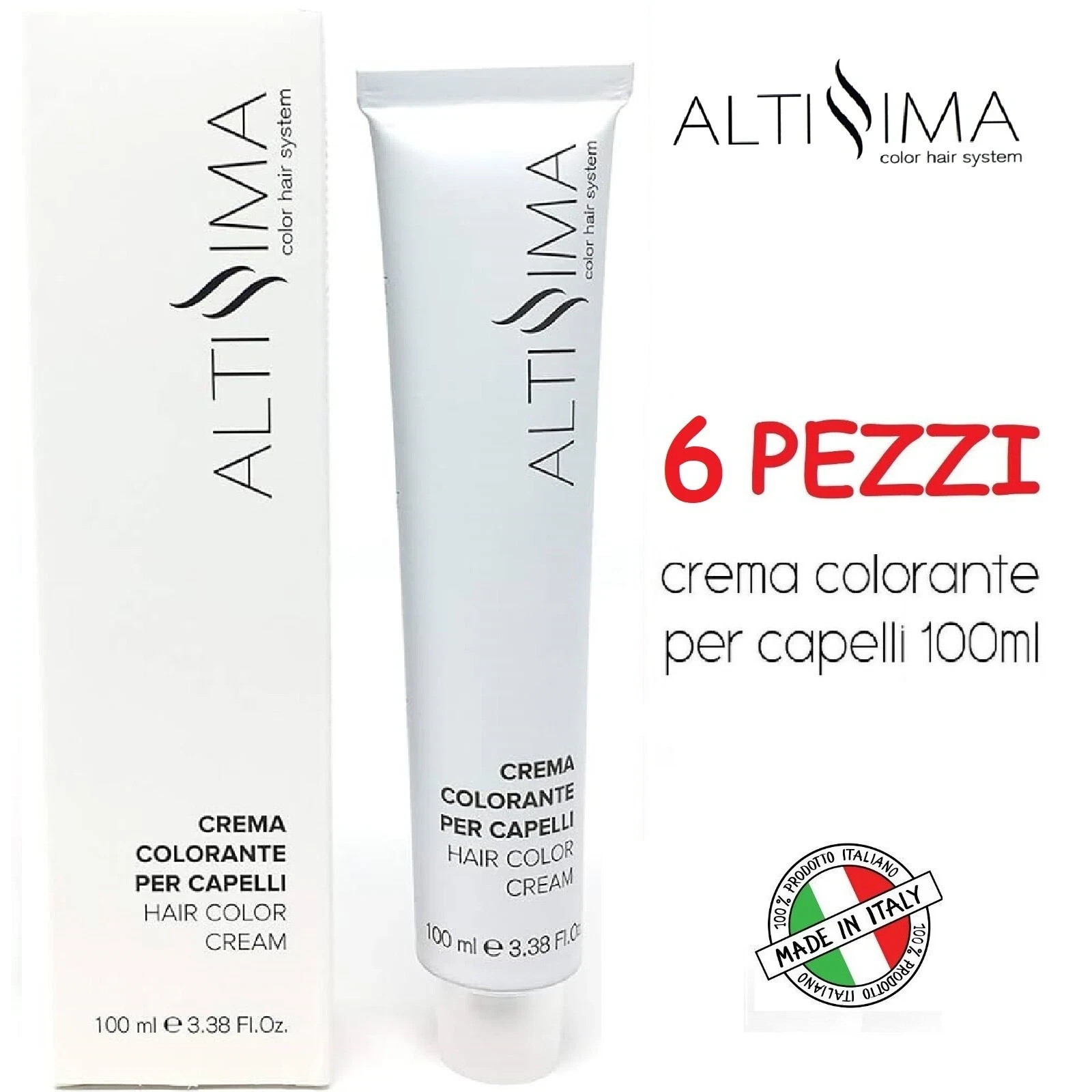 6X HAIR COLOR VERY HIGH COLOR PROFESSIONAL CREAM WITH MACADAMIA OIL 100ML