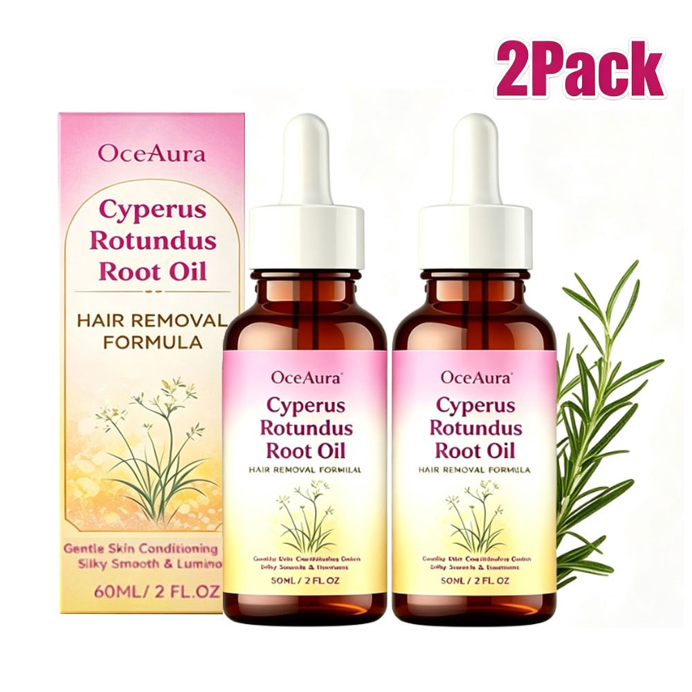 2Pcs Cyperus Rotundus Oil Natural Hair Removal Oil for Face Body Legs Women Men