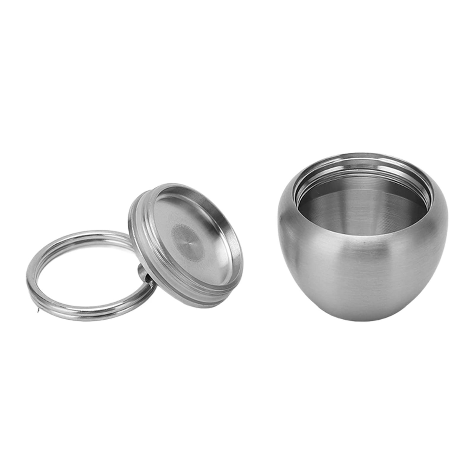 Stainless Steel Case, Mini Portable Metal Small Box Sealed Jar Default