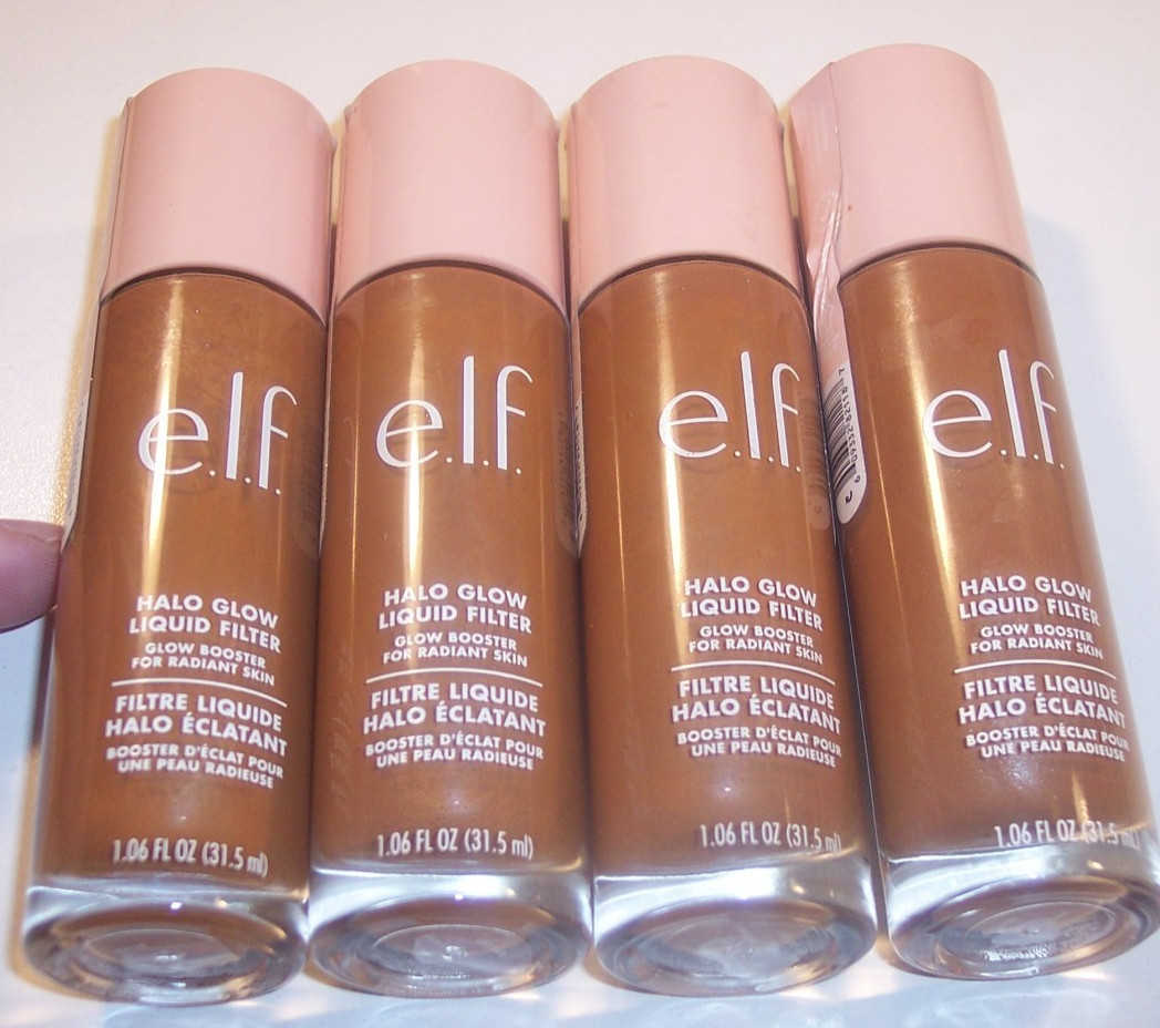 4 ELF Halo Glow Liquid Filter Booster #6 TAN / DEEP Vegan SHELFPULLS AS SHOWN C3