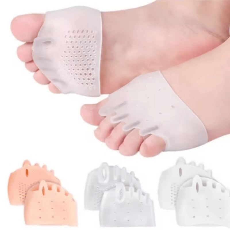 2PCS Bunion Toe Corrector Silicone Orthotics Straightener Separator Forefoot Pad