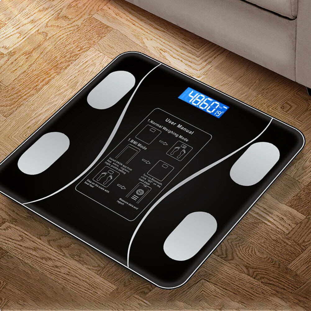 Digital Bluetooth Body Fat Scale, ABS plastic base Panel, Black