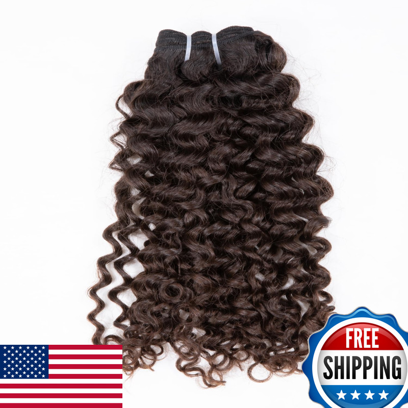 Clytie One Donor Raw Natural Brown Curly Bundle Human Hair 5 Years Lasting