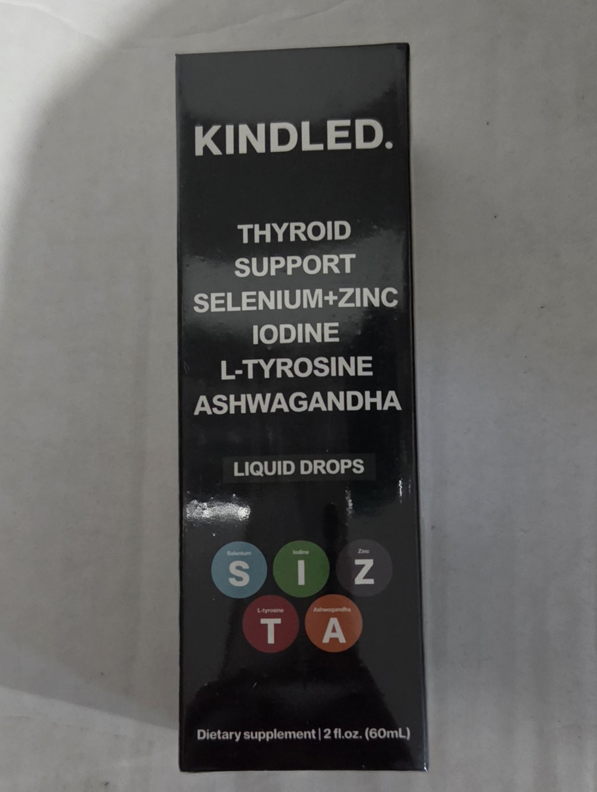 2 Pack Kindled Thyroid Support Liquid Drops 2oz 60ml Selenium Zinc Iodine New