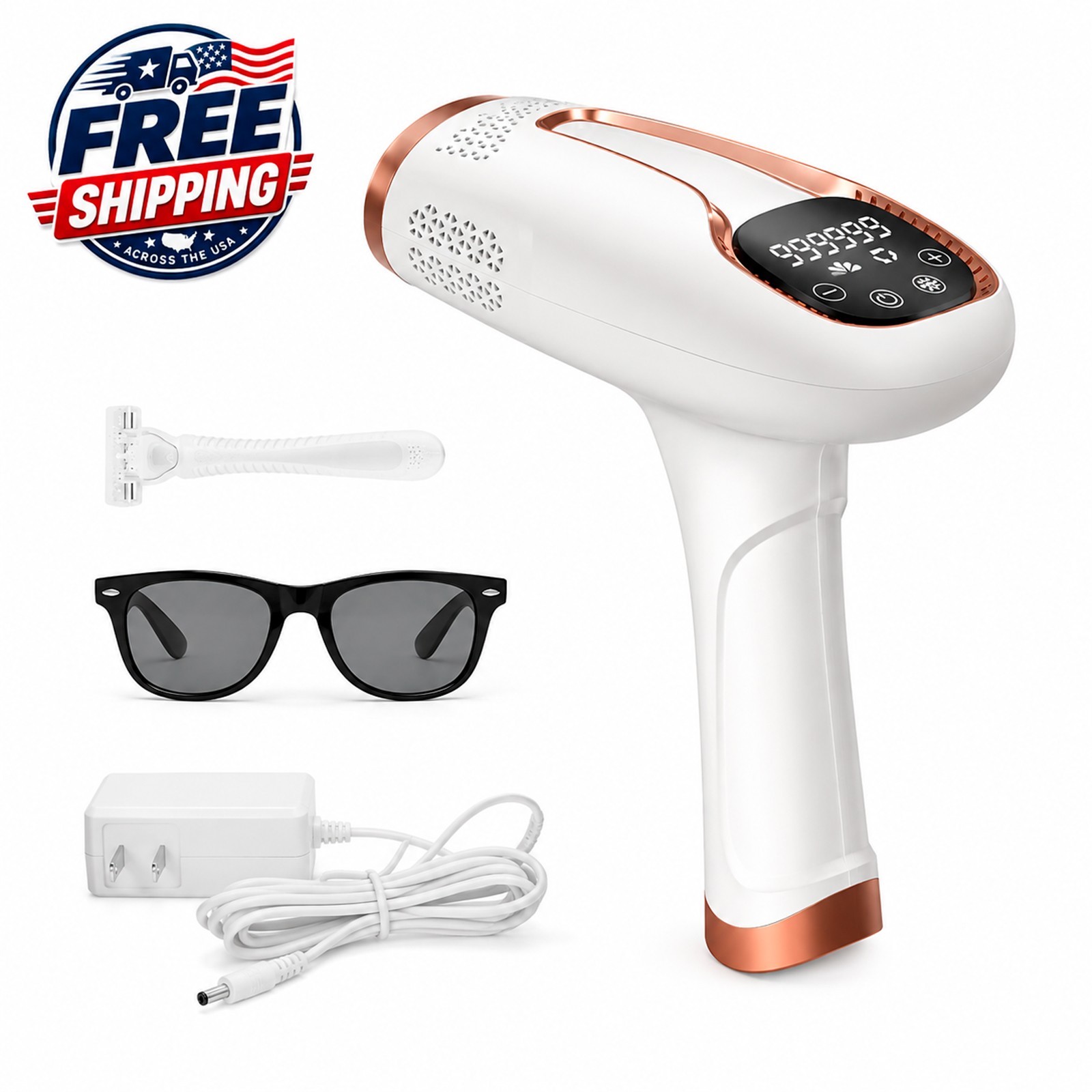 IPL Hair Removal Device for Women Laser Permanent Body Epilator 999,999 Flashes