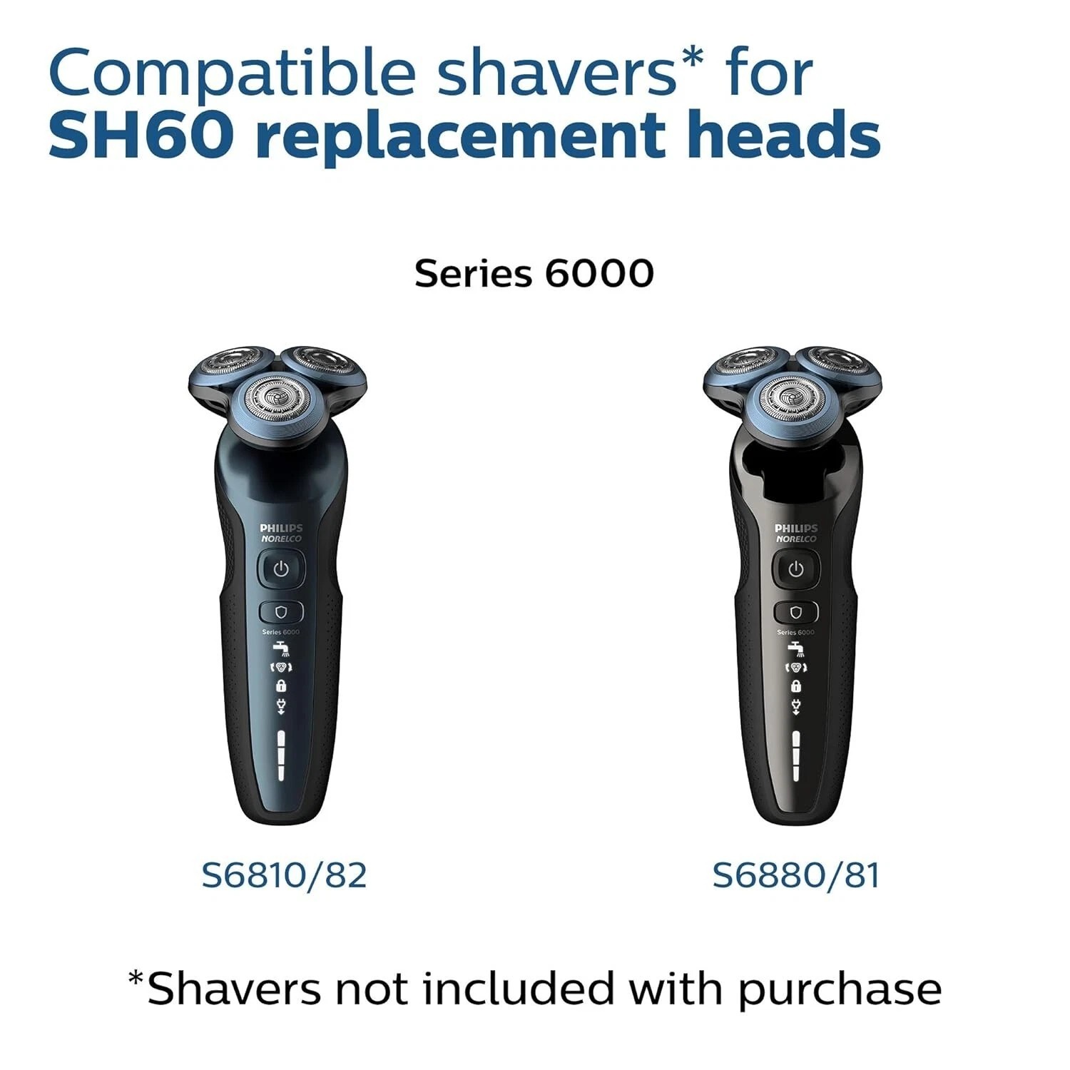 Philips Norelco SH60/72 Series 6000 Electric Shaver Replacement Head Blades