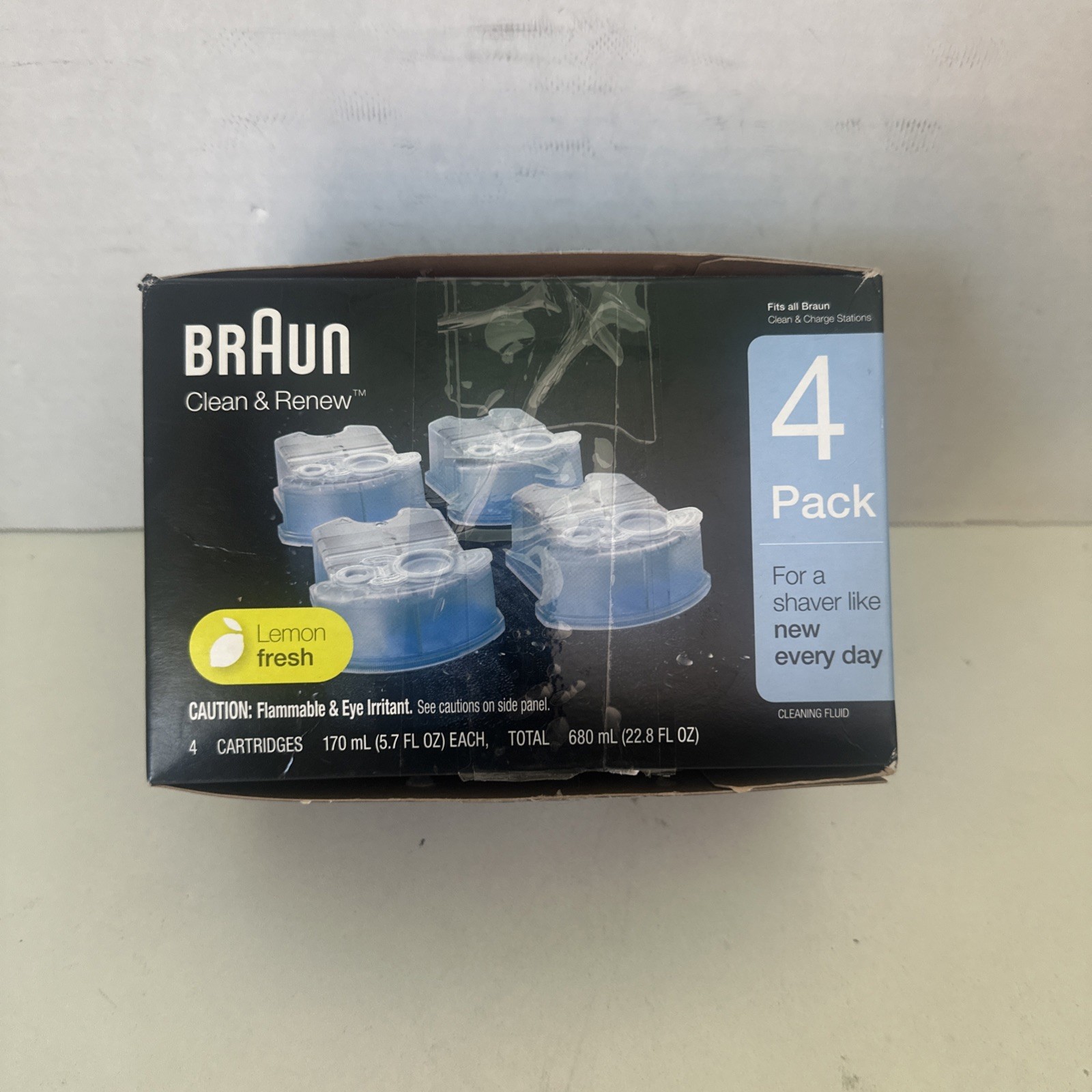 Braun CCR4 Clean & Renew Shaver Cleaning Cartridge Refills 4-Pack Type 5331