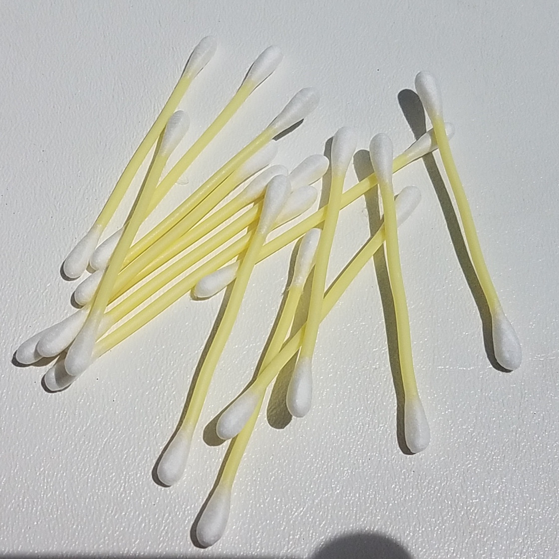Cotton Swabs Double Q Tip 3” – Plastic – Yellow Colors – Viamed New-(1000)
