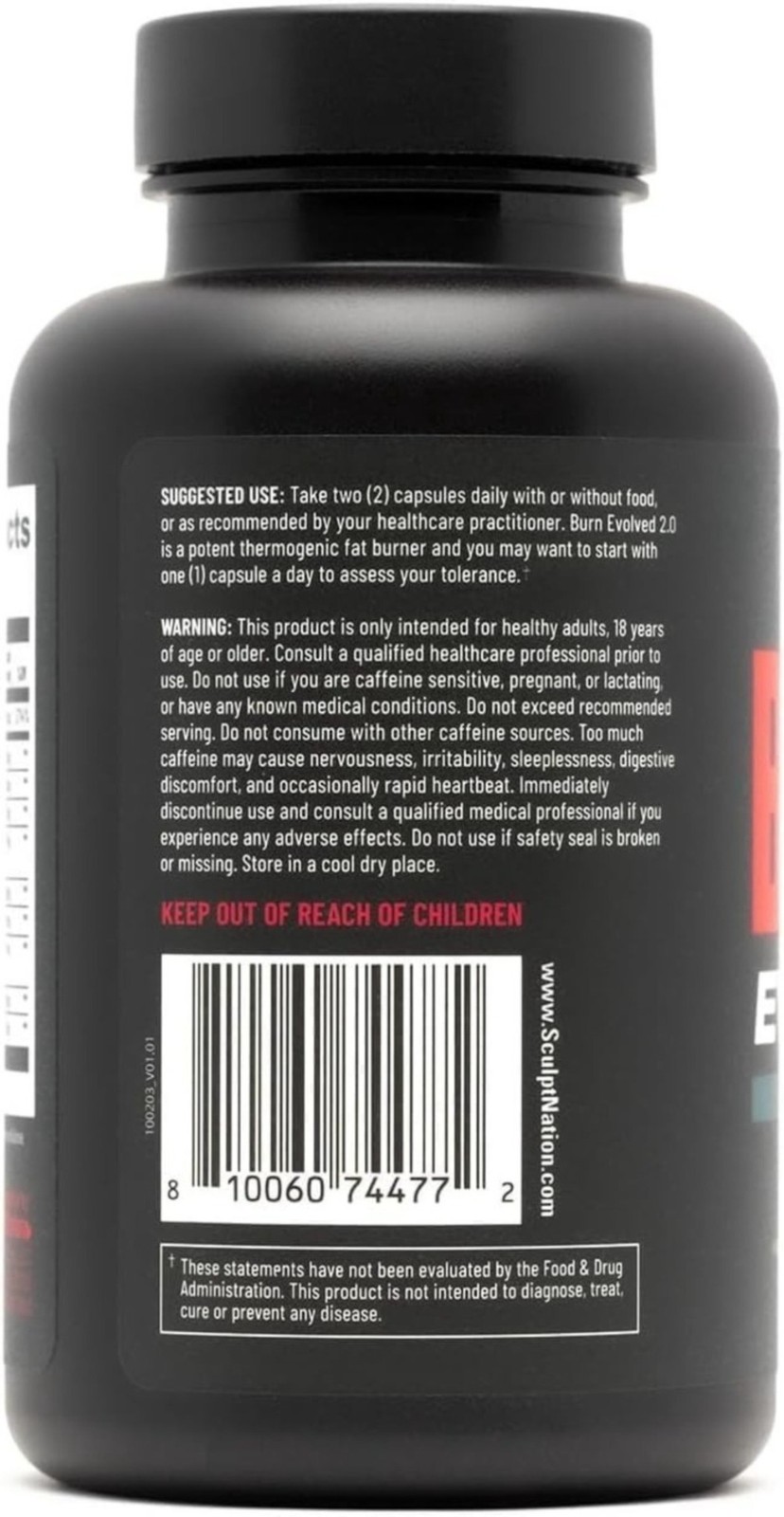 New BURN EVOLVED 2.0 Fat Loss Supplement , 180 Capsules