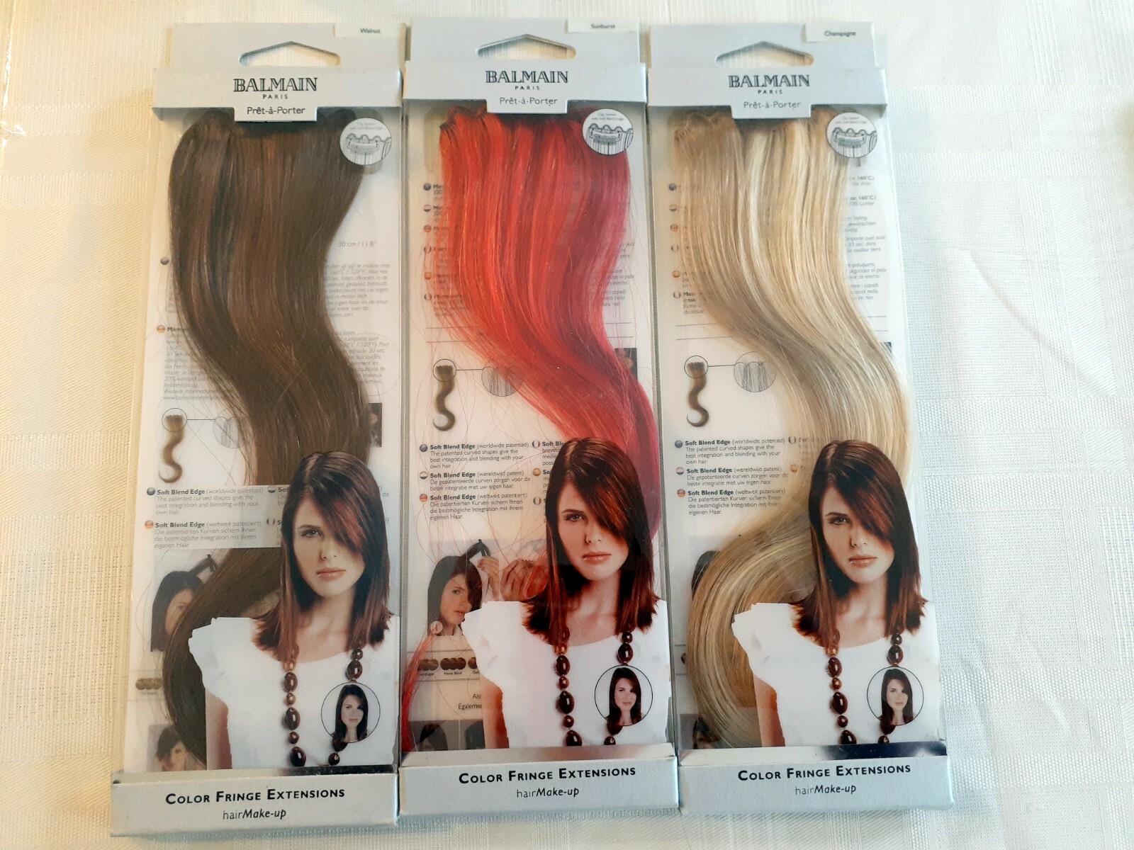 Balmain Hair Make-Up 1PC Color Fringe Extension Soft Blend Edge! 30cm 11.8″
