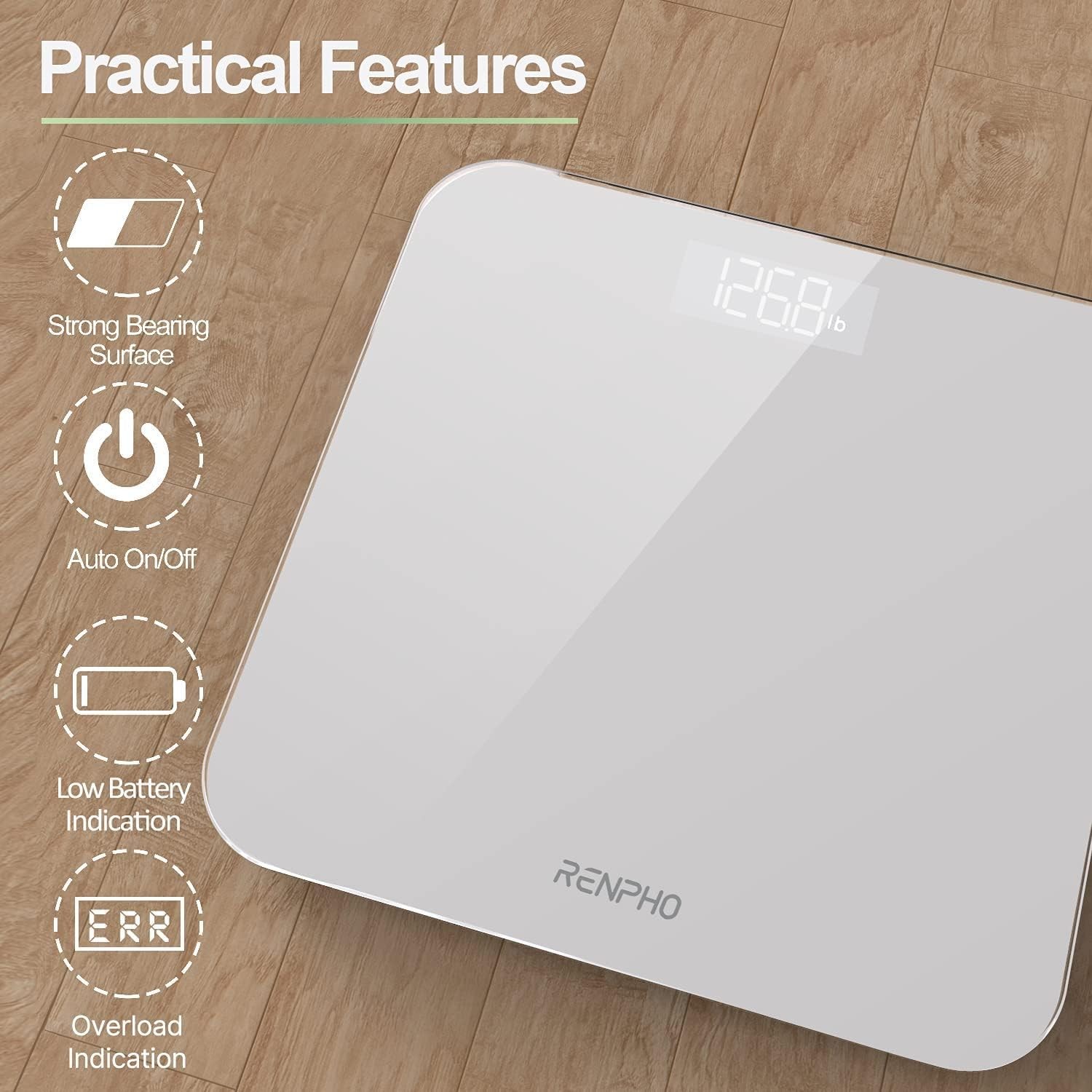 RENPHO Digital Body Weight Scale Highly Accurate Scale for Weight LED Display US