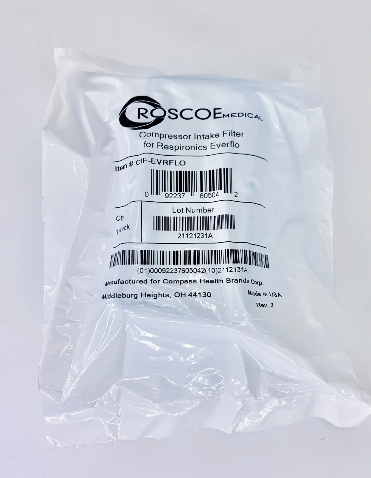 Philips Respironics Everflo Universal Compressor Filter By Roscoe CIF-EVRFLO